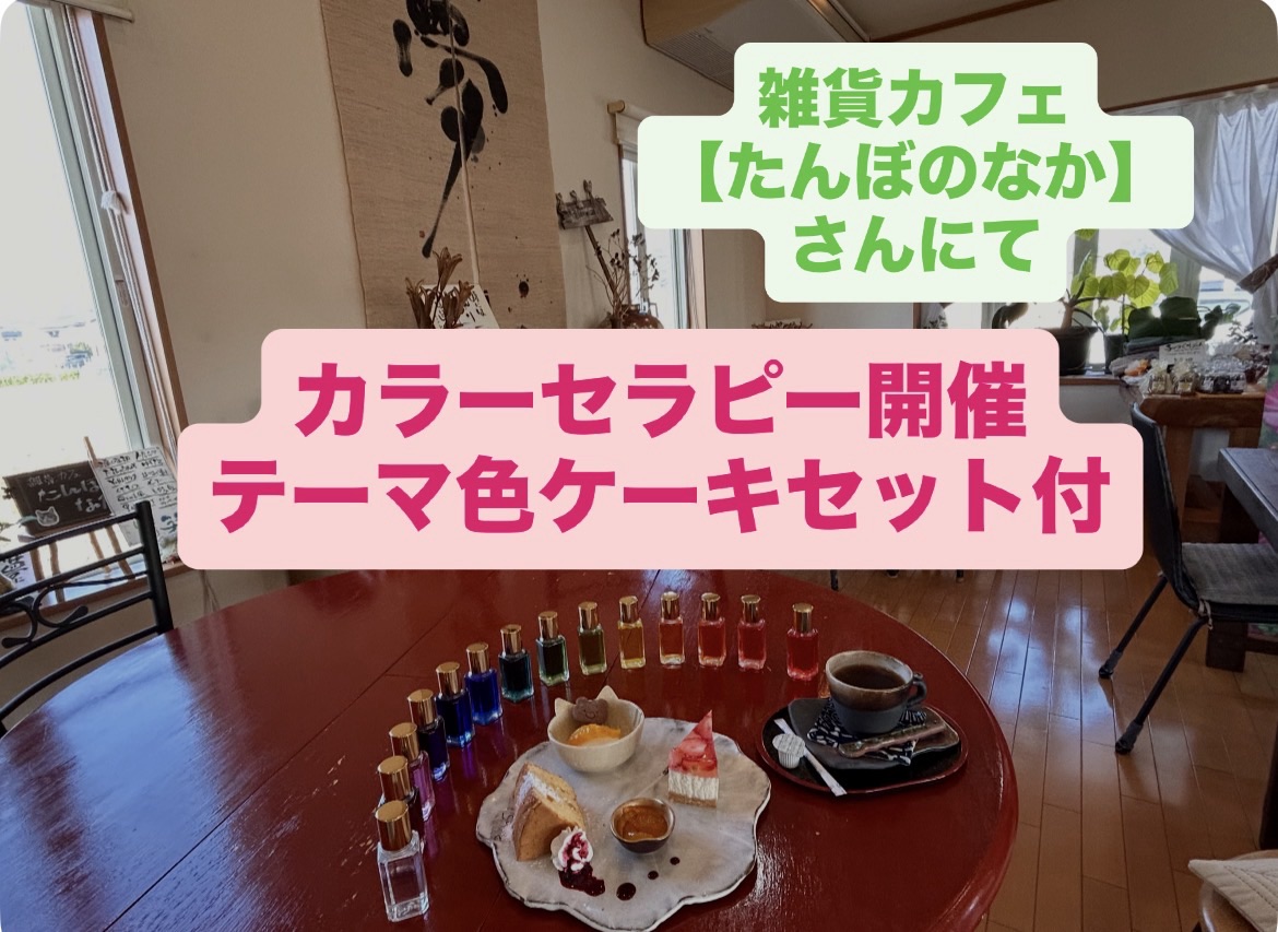雑貨カフェ【たんぼのなか】さんにて🫖カラーセラピーワークショップ開催🌈